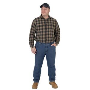 Carhartt Dungaree Fit Jeans Flannel Lined Denim Straight Leg Cargo Men's 42 x 30